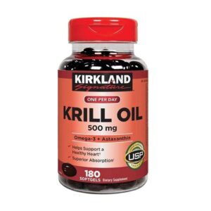 Viên uống dầu nhuyễn thể Krill Oil 500mg Kirkland Signature 180 viên chính hãng
