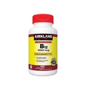 Vitamin B12 5000 mcg Kirkland 300 viên – Viên ngậm tan nhanh hỗ trợ thần kinh, tăng năng lượng