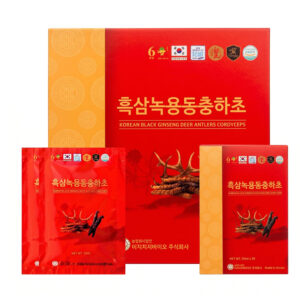 Nước Hắc Sâm Nhung Hươu Đông Trùng Hạ Thảo Ginseng King (Hộp 30 gói x 50ml)