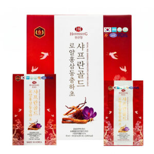Nước Hồng Sâm Gold Đông Trùng Hạ Thảo Saffron (Hộp 60 gói x 70ml)