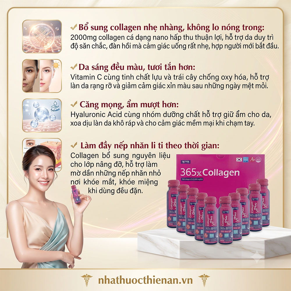 365x collagen ho tro da san chac cang mong sang deu mau