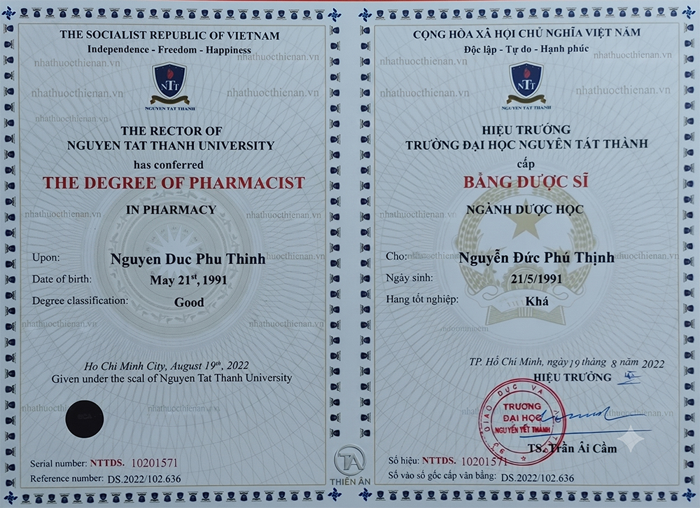 Dược sĩ Nguyễn Đức Phú Thịnh - Nhà Thuốc Thiên Ân