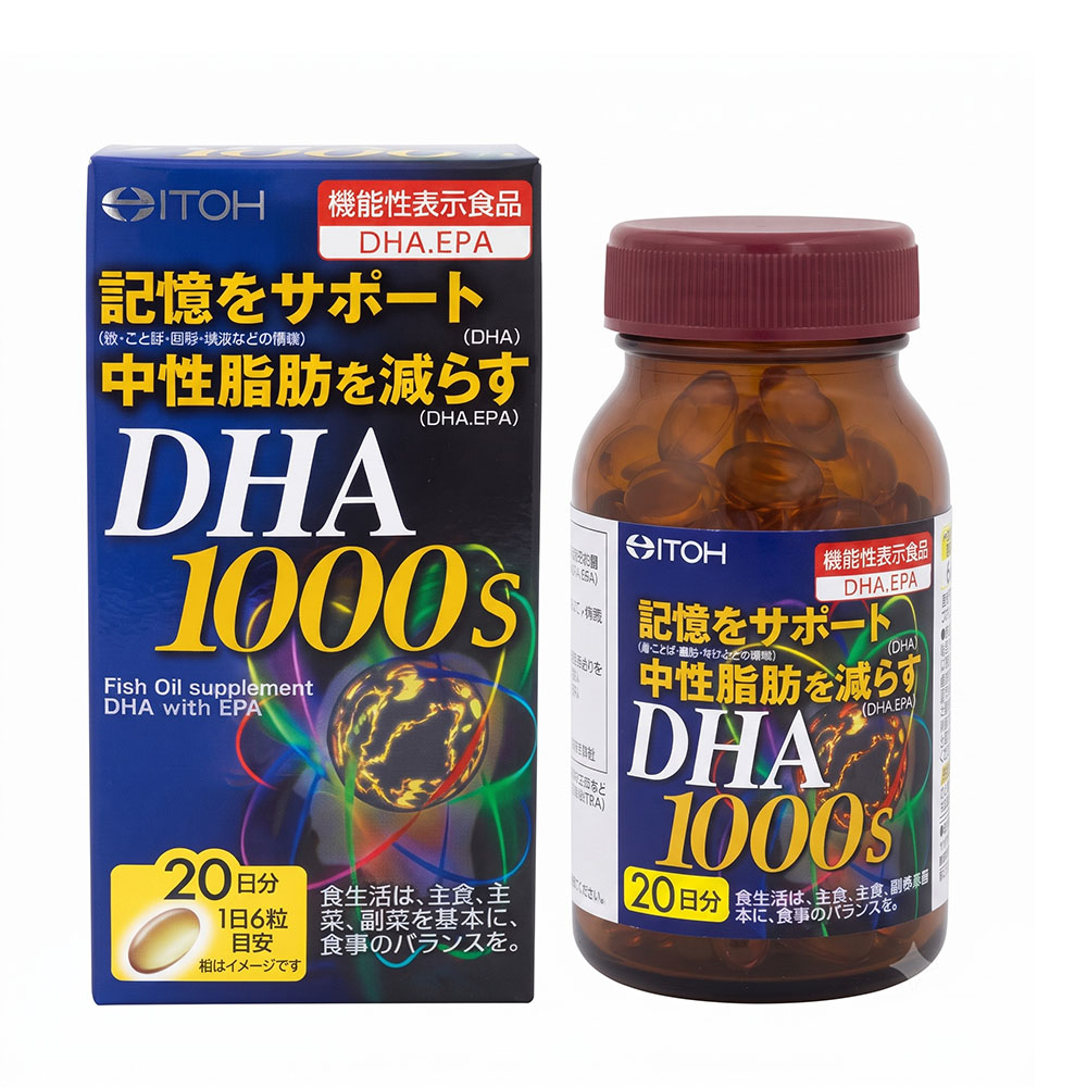 Thuốc Bổ Não DHA & EPA 1000mg ITOH Nhật Bản Hộp 120 Viên Chính Hãng Thuốc Bổ Não DHA & EPA 1000mg ITOH Nhật Bản Hộp 120 Viên Chính Hãng