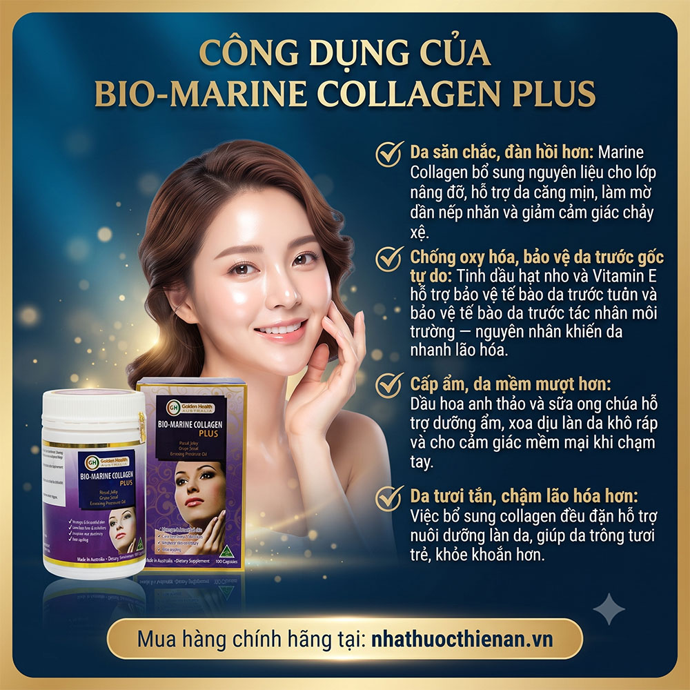 bio marine collagen plus golden health ho tro da san chac chong lao hoa