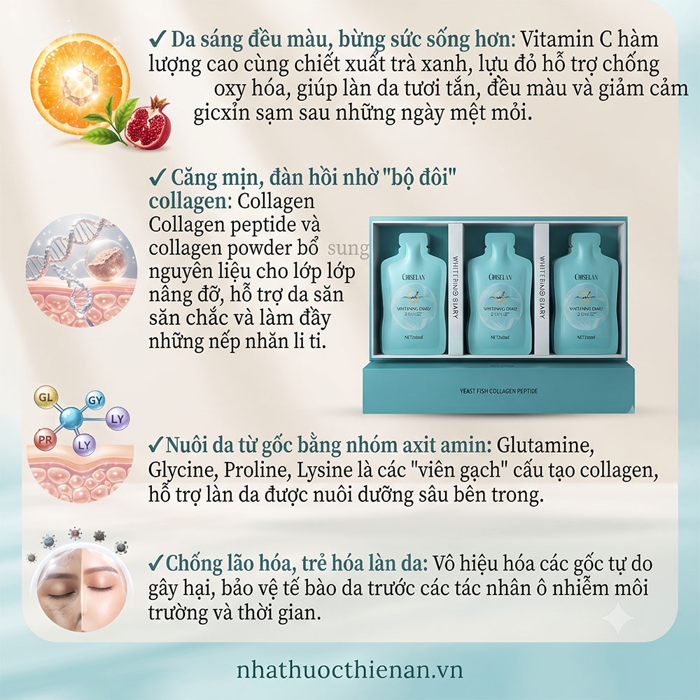 chiselan whitening diary ho tro da sang deu mau cang min