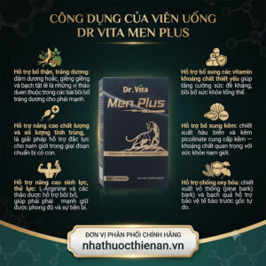 cong dung Dr Vita Men Plus bo than trang duong bo sung kem sinh luc