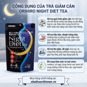 cong dung Orihiro Night Diet Tea ho tro giam can de ngu