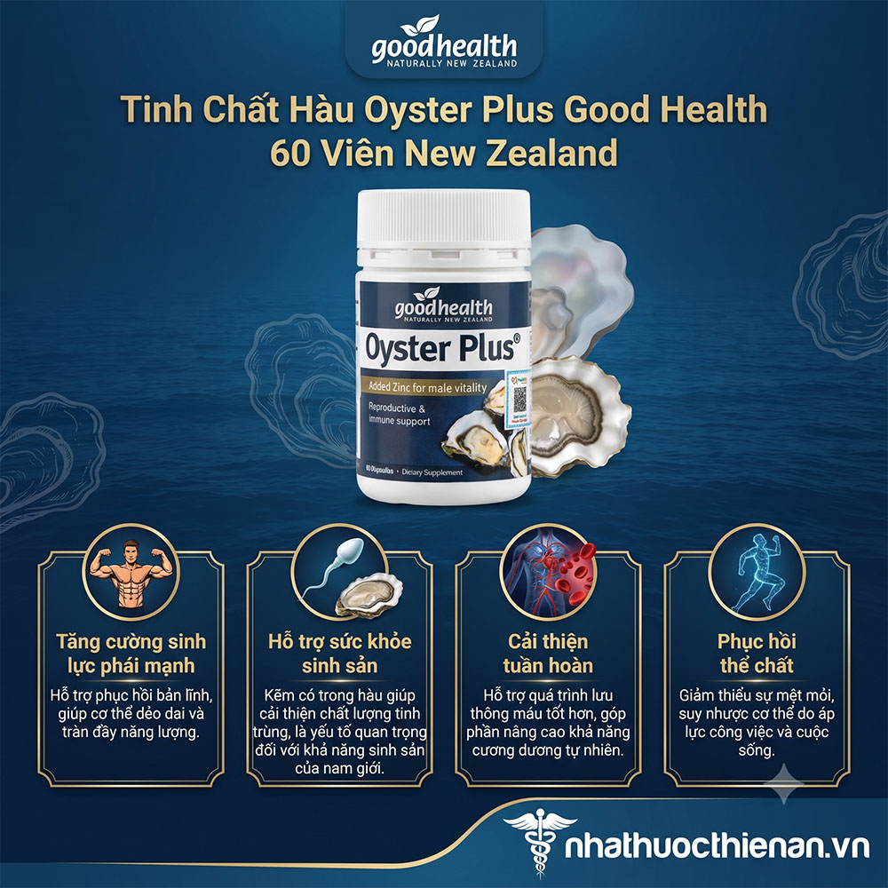 cong dung Oyster Plus Good Health bo sung kem ho tro de khang