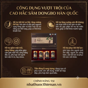 cong dung cao hac sam Dongbo ho tro boi bo the luc suc de khang