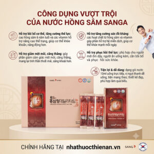 cong dung nuoc hong sam SangA ho tro boi bo the luc suc de khang