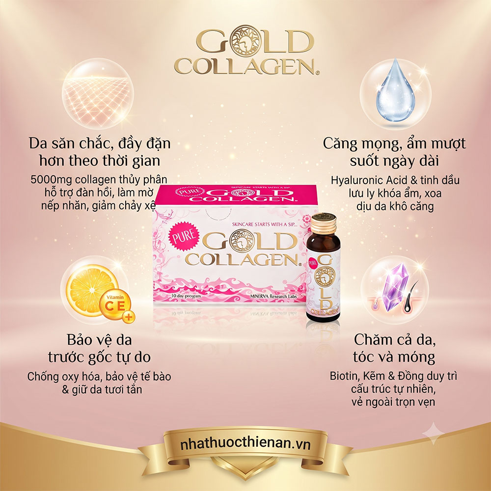 pure gold collagen ho tro da san chac cang mong chong lao hoa