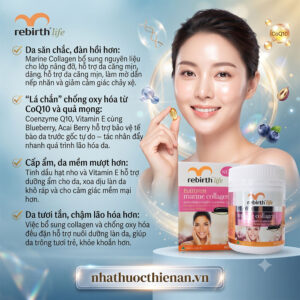 rebirth marine collagen ho tro da san chac dan hoi chong lao hoa