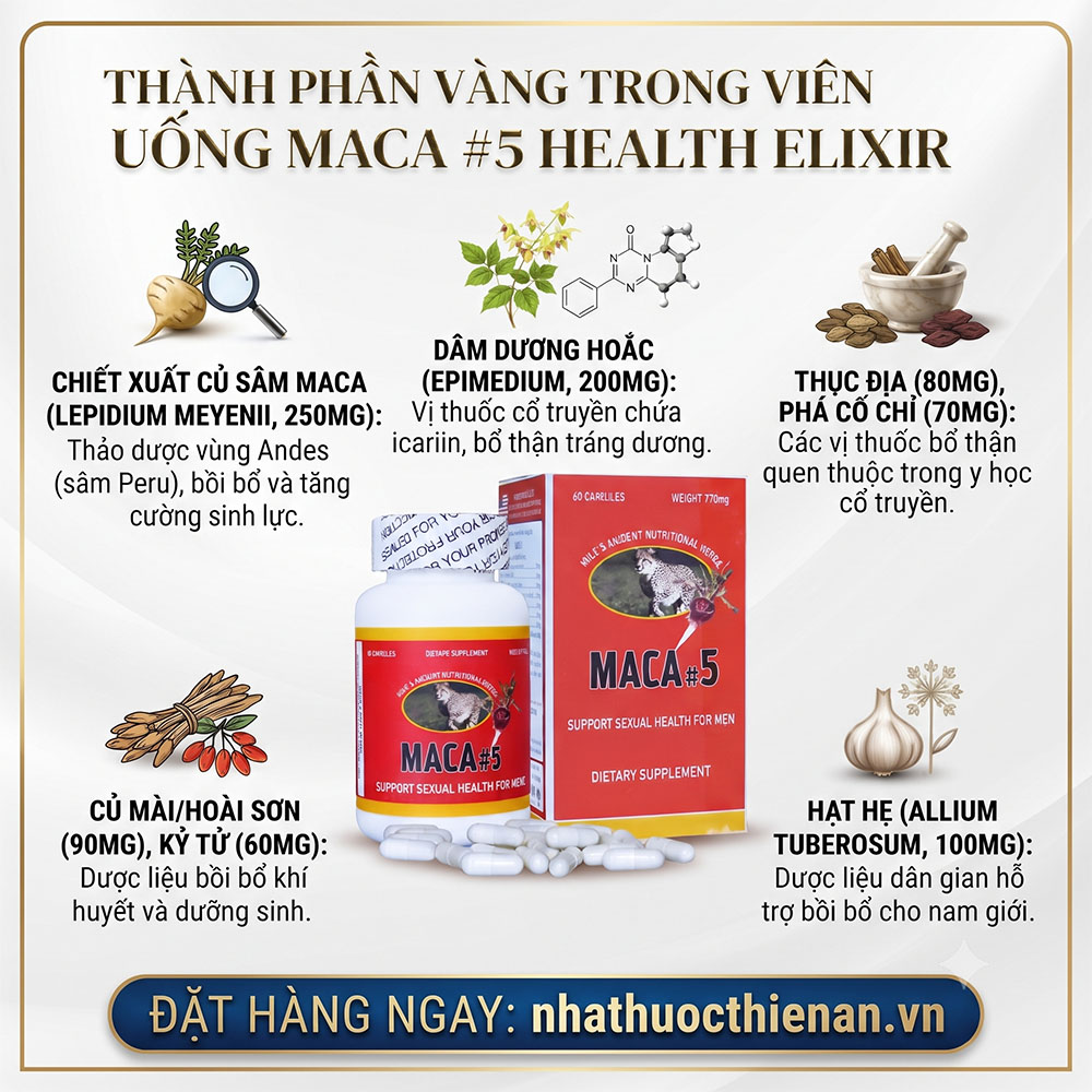 thanh phan Maca 5 maca dam duong hoac thuc dia pha co chi ky tu