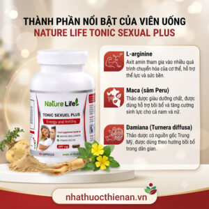 thanh phan Nature Life Tonic Sexual Plus L-arginine maca damiana