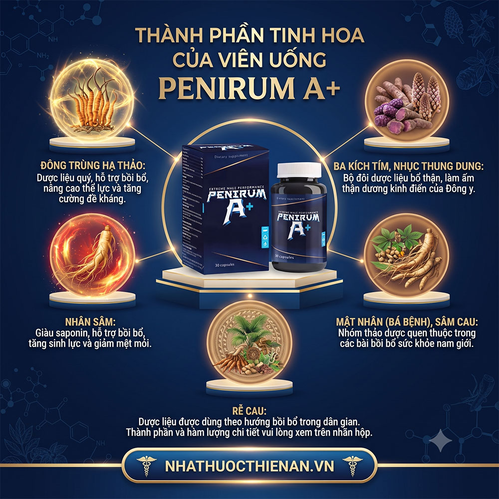 thanh phan Penirum A+ dong trung ba kich nhan sam nhuc thung dung