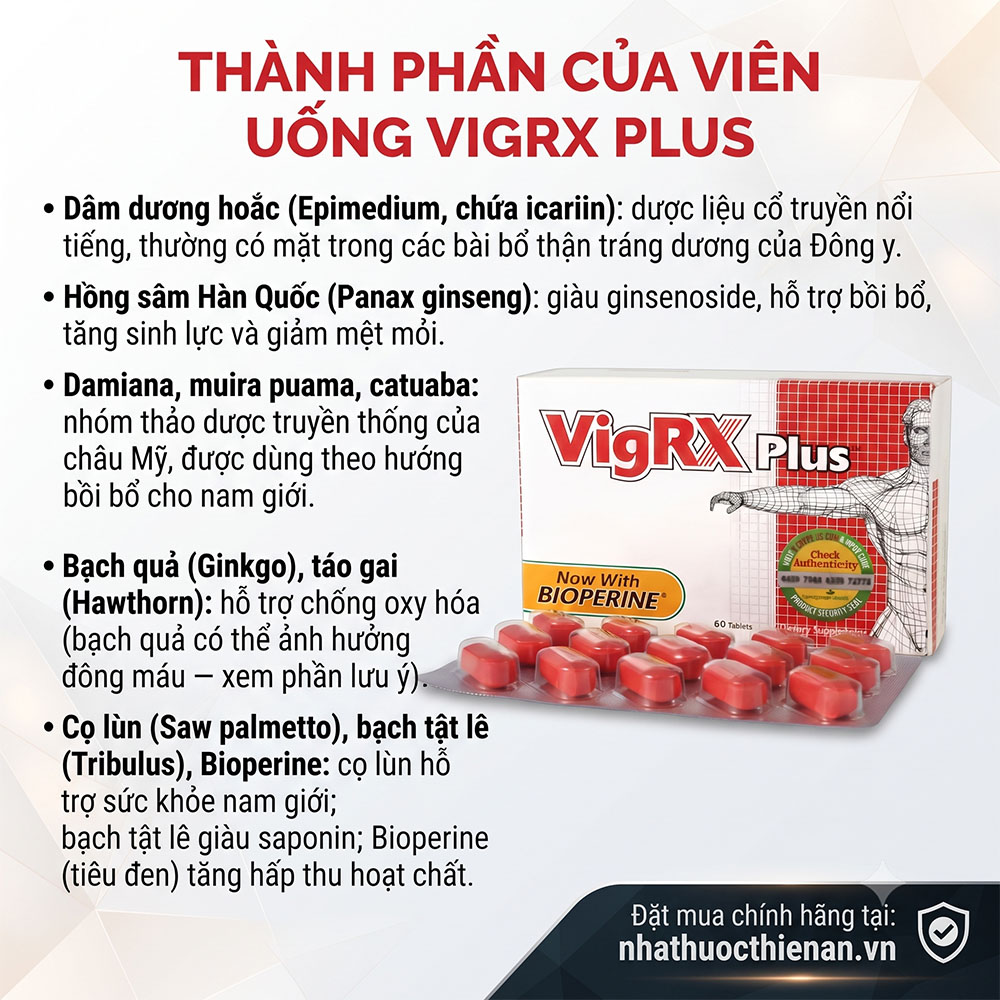 thanh phan VigRX Plus dam duong hoac hong sam bach qua Bioperine