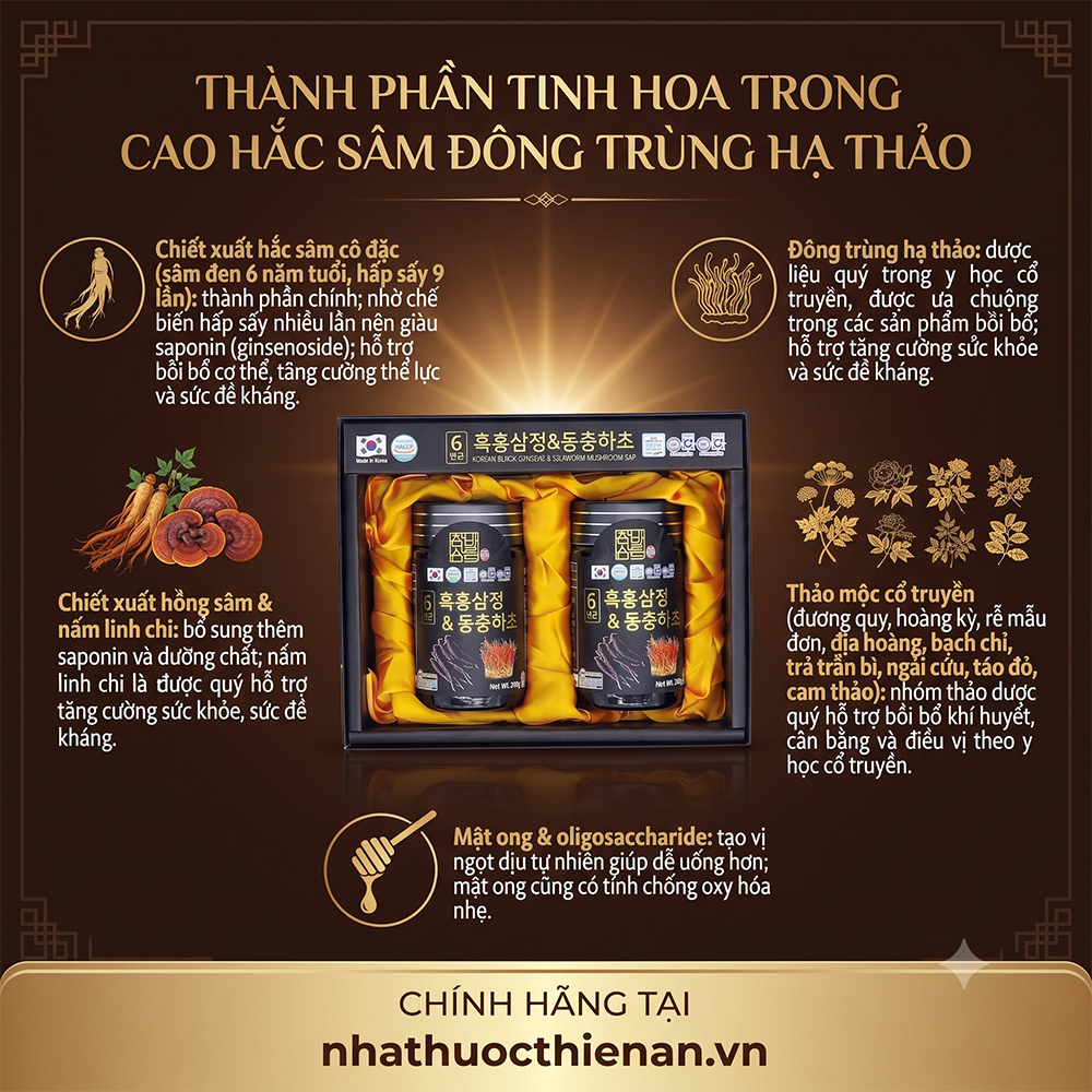 thanh phan cao hac sam dong trung ha thao hac sam dong trung hong sam linh chi