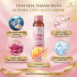 thanh phan hebora collagen drink 5000mg collagen hoa hong damask vitamin c