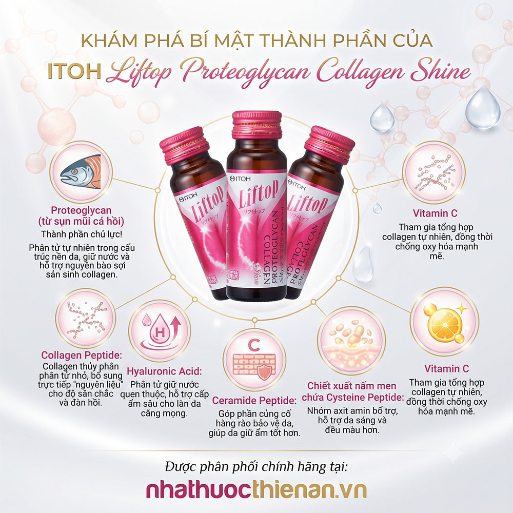 thanh phan itoh liftop proteoglycan sun ca hoi collagen peptide hyaluronic