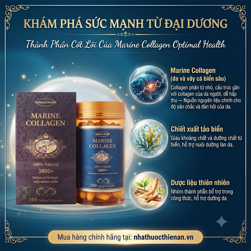 thanh phan marine collagen optimal health collagen ca bien sau tao bien duoc lieu