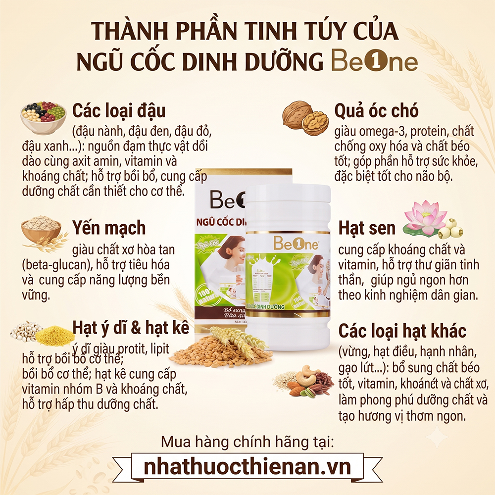thanh phan ngu coc BeOne dau oc cho yen mach hat sen y di