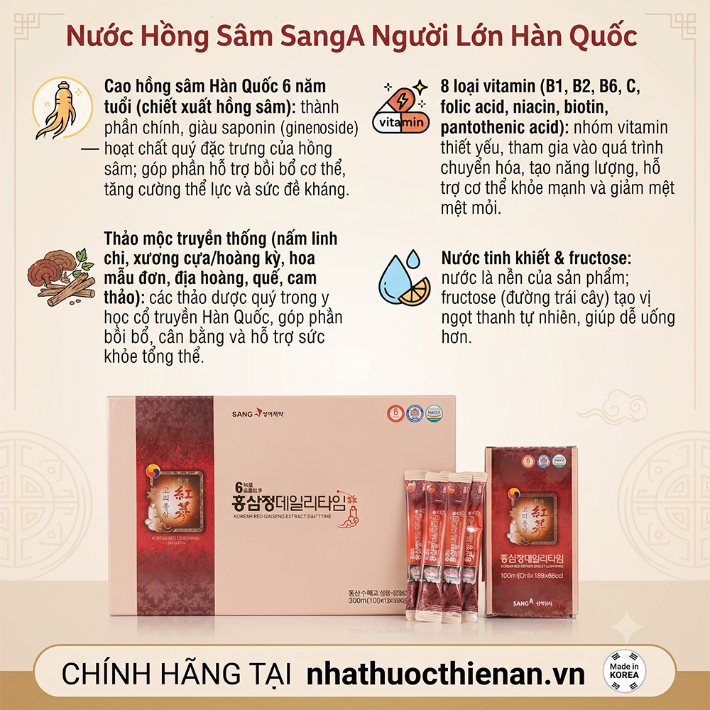thanh phan nuoc hong sam SangA cao hong sam 6 nam saponin vitamin thao moc