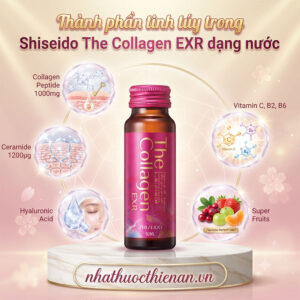 thanh phan shiseido exr nuoc collagen 1000mg ceramide hyaluronic sieu trai cay