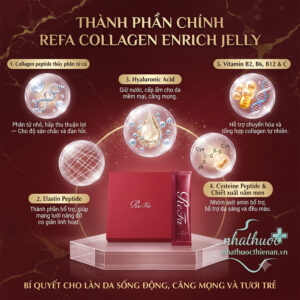 thanh phan thach collagen refa enrich jelly collagen ca elastin hyaluronic
