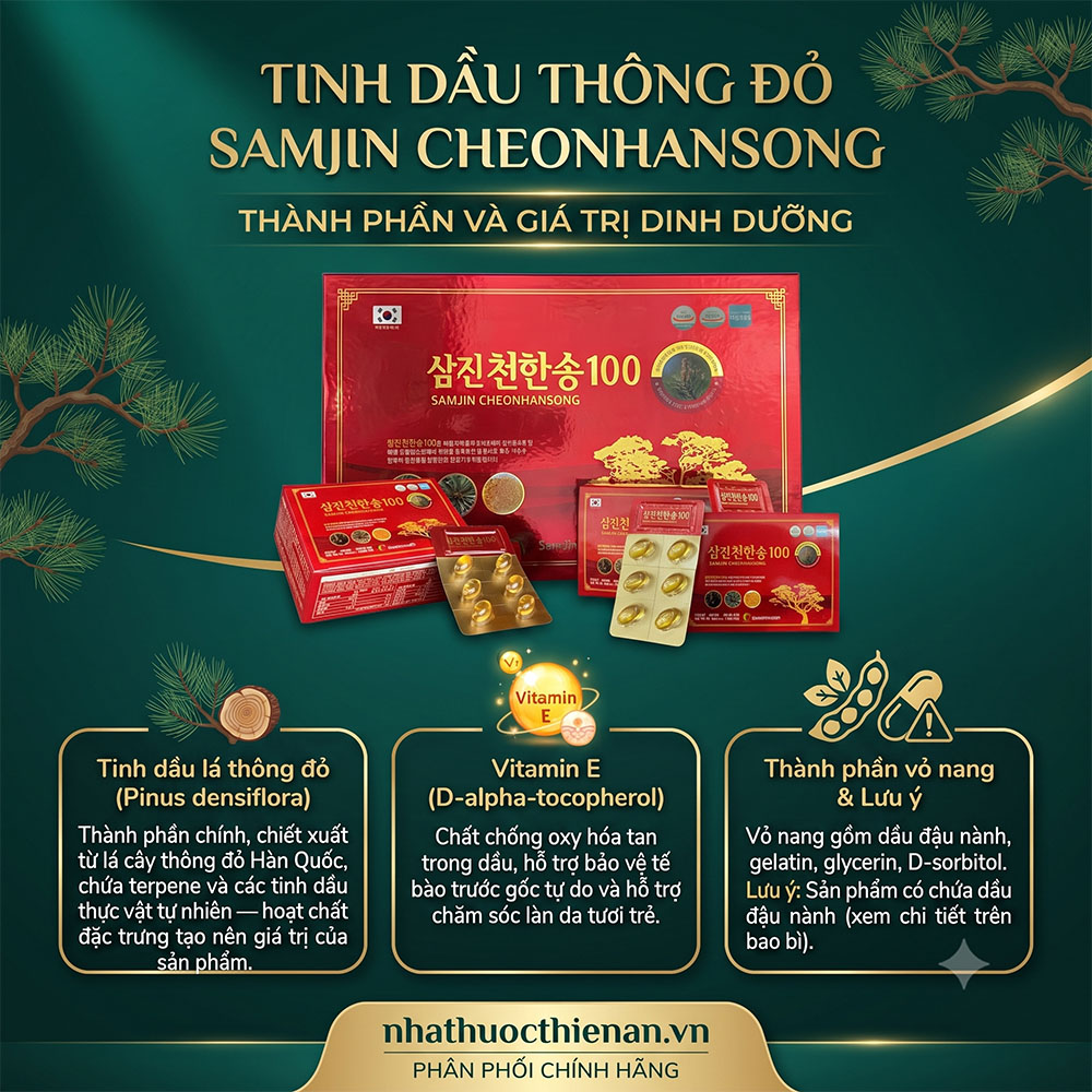 thanh phan tinh dau thong do Samjin la thong do Pinus densiflora vitamin E