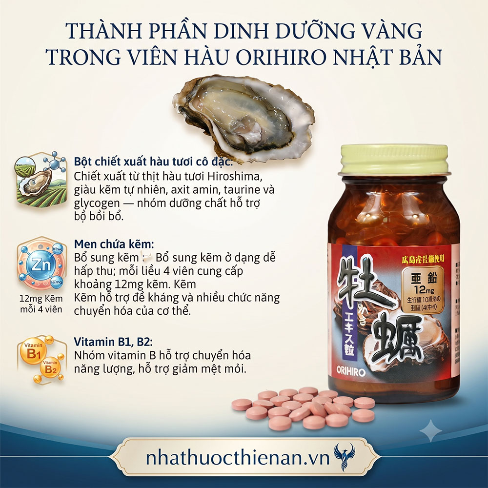 thanh phan vien hau Orihiro chiet xuat hau kem vitamin B
